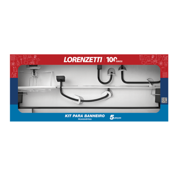 KIT ACESSORIOS 5 PCS WAY BLACK 2000 B30 LORENZETTI
