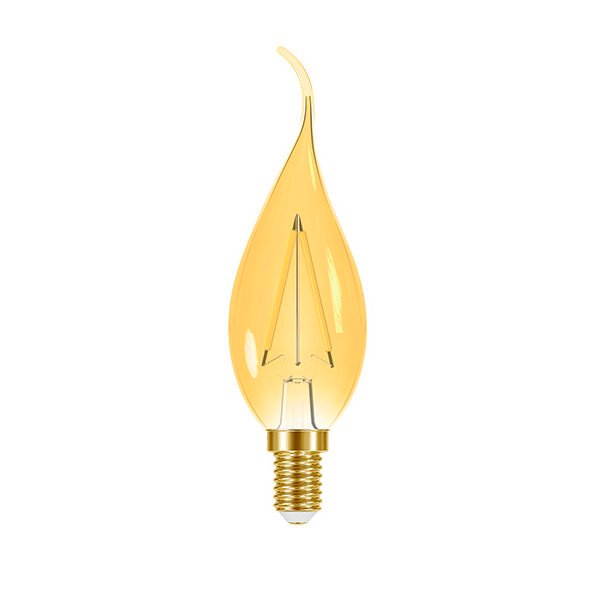 LAMPADA LED VELA BICO TORCIDO B35 3W E14 TASCHIBRA