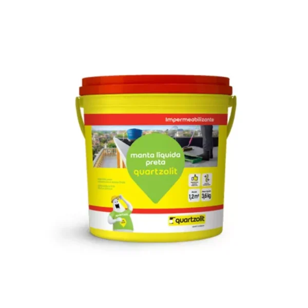 IMPERMEABILIZANTE MANTA LIQUIDA PRETA 3.6 KG QUARTZOLIT