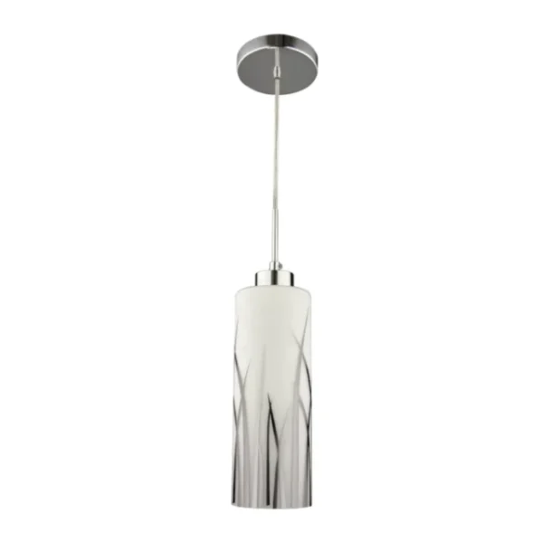 PENDENTE VIDRO METAL GRAMA E27 CROMADO BLUMENAU