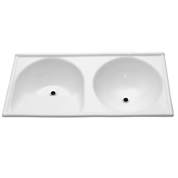 TANQUE DUPLO MARM SINT 120X51 BRANCO IFF